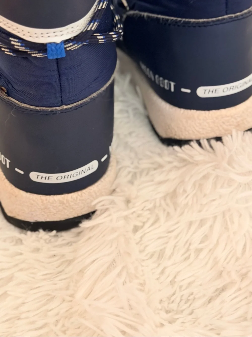 Moon Boot Kids Navy and White Winter Snow Boots